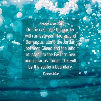 Picture 04 - Ezekiel 47:18 BSB - On the east side the border will run between - Bible Verse Picture
