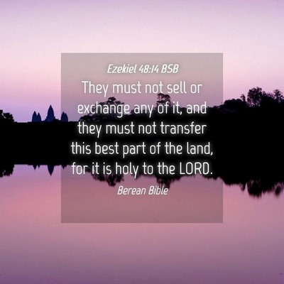 Picture 04 - Ezekiel 48:14 BSB - They must not sell or exchange any of it, and - Bible Verse Picture