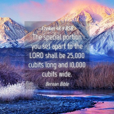 Picture 04 - Ezekiel 48:9 BSB - The special portion you set apart to the LORD - Bible Verse Picture