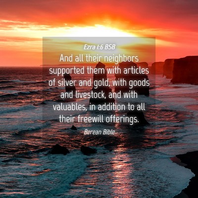 Picture 04 - Ezra 1:6 BSB - And all their neighbors supported them with - Bible Verse Picture