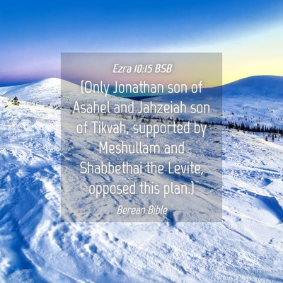 Picture 04 - Ezra 10:15 BSB - (Only Jonathan son of Asahel and Jahzeiah son of - Bible Verse Picture