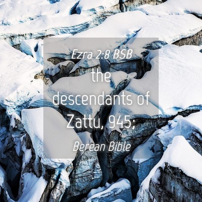 Picture 04 - Ezra 2:8 BSB - the descendants of Zattu, - Bible Verse Picture