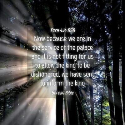 Picture 04 - Ezra 4:14 BSB - Now because we are in the service of the palace - Bible Verse Picture