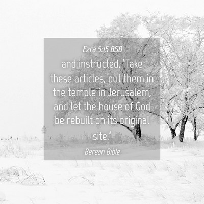 Picture 04 - Ezra 5:15 BSB - and instructed, ‘Take these articles, put them - Bible Verse Picture