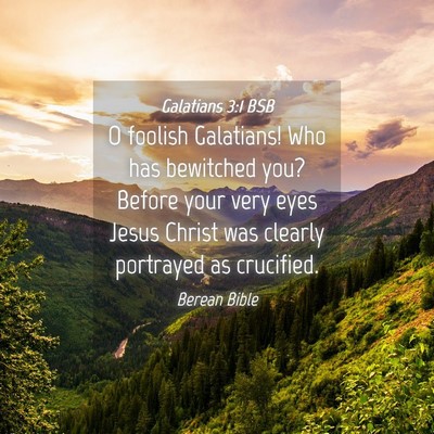 Picture 04 - Galatians 3:1 BSB - O foolish Galatians! Who has bewitched you? - Bible Verse Picture