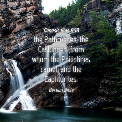 Picture 04 - Genesis 10:14 BSB - the Pathrusites, the Casluhites (from whom the - Bible Verse Picture