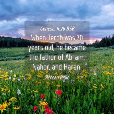 Picture 04 - Genesis 11:26 BSB - When Terah was 70 years old, he became the father - Bible Verse Picture