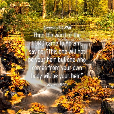 Picture 04 - Genesis 15:4 BSB - Then the word of the LORD came to Abram, saying, - Bible Verse Picture