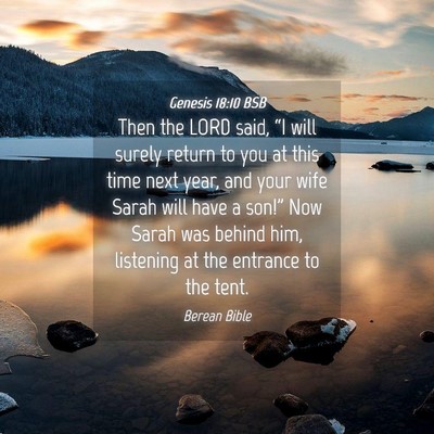 Picture 04 - Genesis 18:10 BSB - Then the LORD said, “I will surely return to - Bible Verse Picture