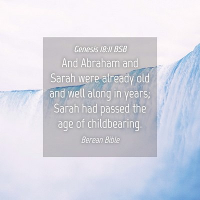 Picture 04 - Genesis 18:11 BSB - And Abraham and Sarah were already old and well - Bible Verse Picture