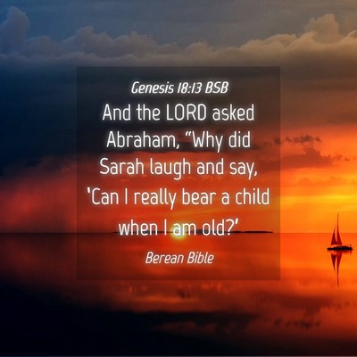 Picture 04 - Genesis 18:13 BSB - And the LORD asked Abraham, “Why did Sarah - Bible Verse Picture