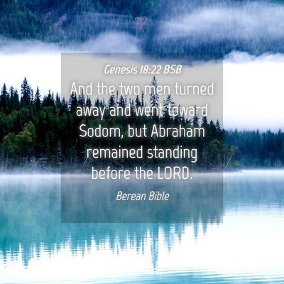 Picture 04 - Genesis 18:22 BSB - And the two men turned away and went toward - Bible Verse Picture