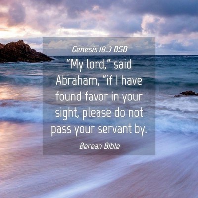 Picture 04 - Genesis 18:3 BSB - “My lord,” said Abraham, “if I have found - Bible Verse Picture