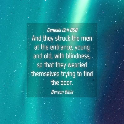 Picture 04 - Genesis 19:11 BSB - And they struck the men at the entrance, young - Bible Verse Picture