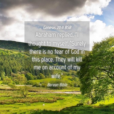 Picture 04 - Genesis 20:11 BSB - Abraham replied, “I thought to myself, - Bible Verse Picture