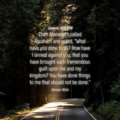 Picture 04 - Genesis 20:9 BSB - Then Abimelech called Abraham and asked, “What - Bible Verse Picture