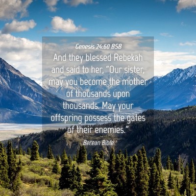 Picture 04 - Genesis 24:60 BSB - And they blessed Rebekah and said to her, “Our - Bible Verse Picture