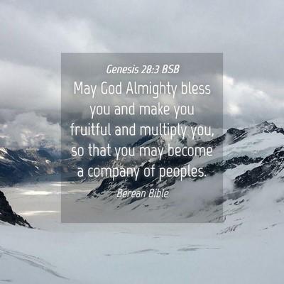 Picture 04 - Genesis 28:3 BSB - May God Almighty bless you and make you fruitful - Bible Verse Picture