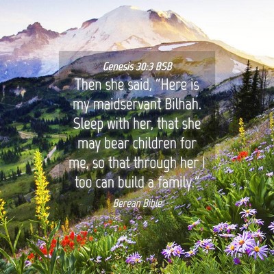 Picture 04 - Genesis 30:3 BSB - Then she said, “Here is my maidservant Bilhah. - Bible Verse Picture