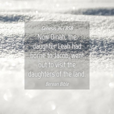 Picture 04 - Genesis 34:1 BSB - Now Dinah, the daughter Leah had borne to Jacob, - Bible Verse Picture