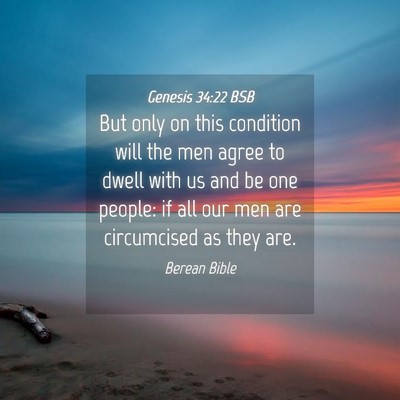 Picture 04 - Genesis 34:22 BSB - But only on this condition will the men agree to - Bible Verse Picture