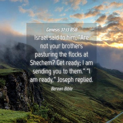 Picture 04 - Genesis 37:13 BSB - Israel said to him, “Are not your brothers - Bible Verse Picture
