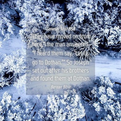 Picture 04 - Genesis 37:17 BSB - “They have moved on from here,” the man - Bible Verse Picture
