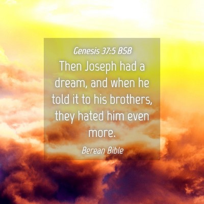 Picture 04 - Genesis 37:5 BSB - Then Joseph had a dream, and when he told it to - Bible Verse Picture