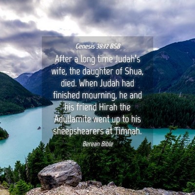 Picture 04 - Genesis 38:12 BSB - After a long time Judah’s wife, the daughter of - Bible Verse Picture