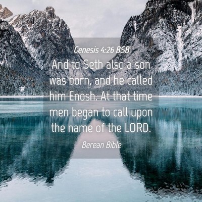 Picture 04 - Genesis 4:26 BSB - And to Seth also a son was born, and he called - Bible Verse Picture