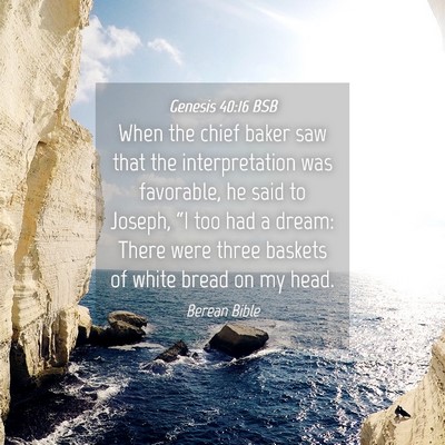 Picture 04 - Genesis 40:16 BSB - When the chief baker saw that the interpretation - Bible Verse Picture