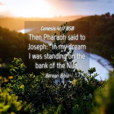 Picture 04 - Genesis 41:17 BSB - Then Pharaoh said to Joseph: “In my dream I was - Bible Verse Picture