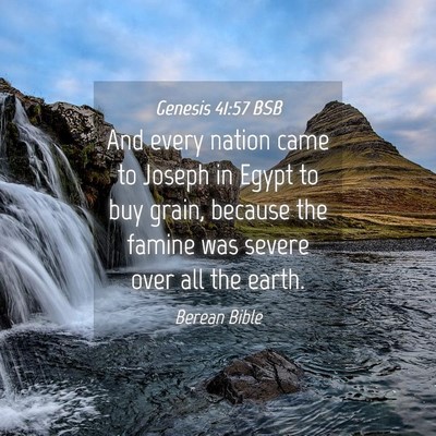Picture 04 - Genesis 41:57 BSB - And every nation came to Joseph in Egypt to buy - Bible Verse Picture