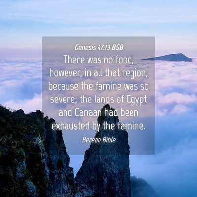 Picture 04 - Genesis 47:13 BSB - There was no food, however, in all that region, - Bible Verse Picture