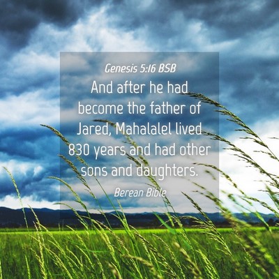 Picture 04 - Genesis 5:16 BSB - And after he had become the father of Jared, - Bible Verse Picture