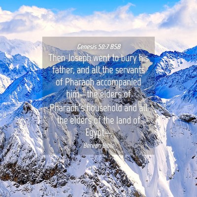 Picture 04 - Genesis 50:7 BSB - Then Joseph went to bury his father, and all the - Bible Verse Picture