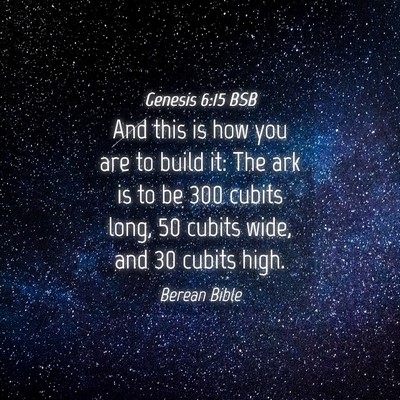 Picture 04 - Genesis 6:15 BSB - And this is how you are to build it: The ark is - Bible Verse Picture