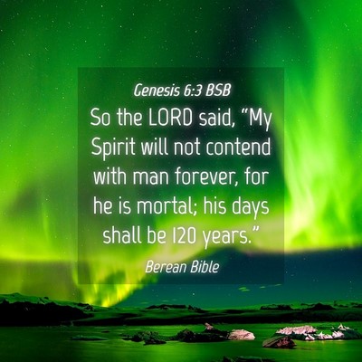 Picture 04 - Genesis 6:3 BSB - So the LORD said, “My Spirit will not contend - Bible Verse Picture