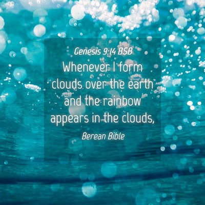 Picture 04 - Genesis 9:14 BSB - Whenever I form clouds over the earth and the - Bible Verse Picture