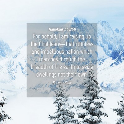 Picture 04 - Habakkuk 1:6 BSB - For behold, I am raising up the Chaldeans—that - Bible Verse Picture