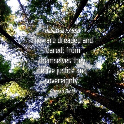 Picture 04 - Habakkuk 1:7 BSB - They are dreaded and feared; from themselves they - Bible Verse Picture