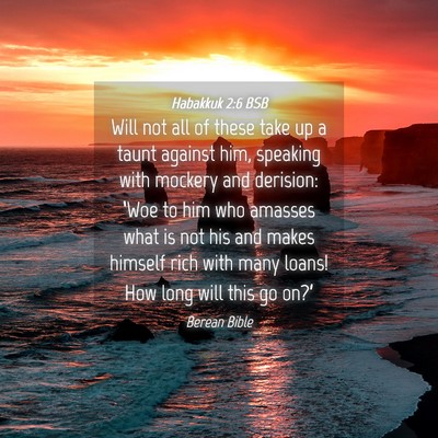 Picture 04 - Habakkuk 2:6 BSB - Will not all of these take up a taunt against - Bible Verse Picture