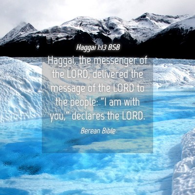 Picture 04 - Haggai 1:13 BSB - Haggai, the messenger of the LORD, delivered the - Bible Verse Picture