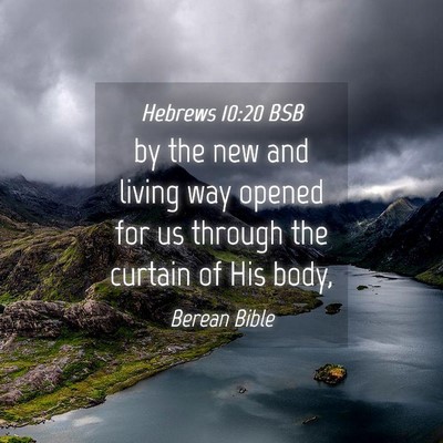 Picture 04 - Hebrews 10:20 BSB - by the new and living way opened for us through - Bible Verse Picture