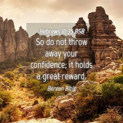 Picture 04 - Hebrews 10:35 BSB - So do not throw away your confidence; it holds a - Bible Verse Picture