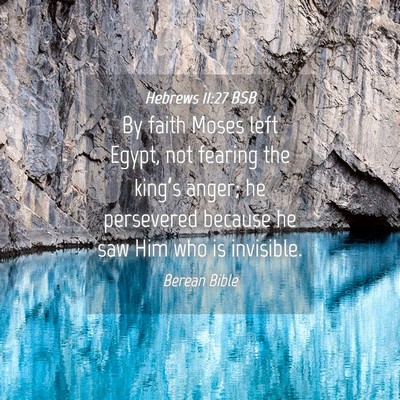 Picture 04 - Hebrews 11:27 BSB - By faith Moses left Egypt, not fearing the - Bible Verse Picture