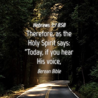 Picture 04 - Hebrews 3:7 BSB - Therefore, as the Holy Spirit says: “Today, if - Bible Verse Picture