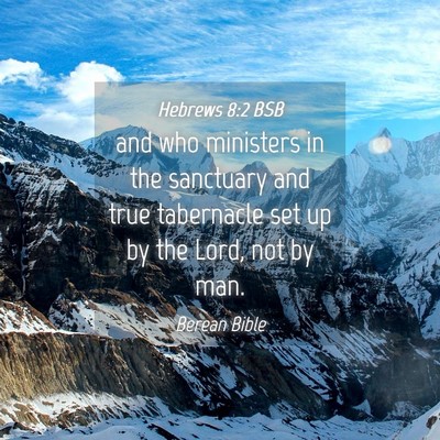 Picture 04 - Hebrews 8:2 BSB - and who ministers in the sanctuary and true - Bible Verse Picture