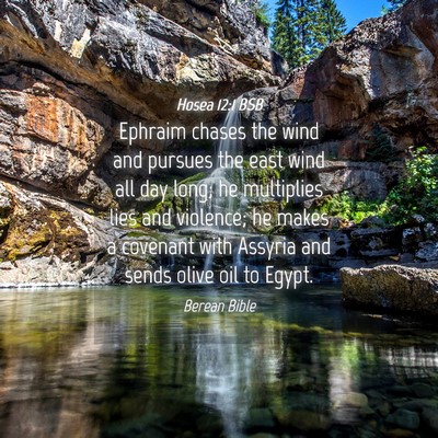 Picture 04 - Hosea 12:1 BSB - Ephraim chases the wind and pursues the east wind - Bible Verse Picture
