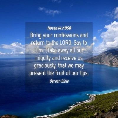 Picture 04 - Hosea 14:2 BSB - Bring your confessions and return to the LORD. - Bible Verse Picture